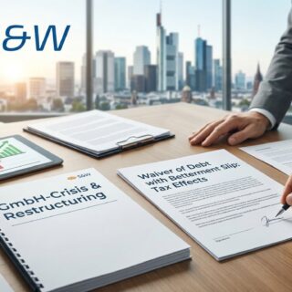 Tax planning in a real-life case: How a debt waiver with a recovery clause and loss carry-back can be used to manage the restructuring of a GmbH. Read it now!