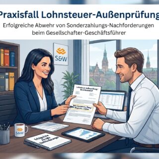 Praxisorientierter Fall zur Lohnsteuer-Außenprüfung bei einer mittelständischen GmbH: Wiederholte Sonderzahlungen an den beherrschenden Gesellschafter-Geschäftsführer führen zu Diskussionen über betriebliche Übung, fiktiven Arbeitslohn und verdeckte Einlagen mit erheblichen Lohnsteuerrisiken. Der Beitrag zeigt anhand der BFH-Rechtsprechung und konkret ausgewerteter Gesellschafterbeschlüsse, wann tatsächlich ein einkommensteuerlich relevanter Anspruch auf Sonderzahlungen entsteht und wie Steuerberater durch eine saubere Vergütungsdokumentation Phantomlohn und verdeckte Einlagen wirksam vermeiden.